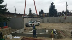 Lafarge Precast Edmonton Niche One residential condominium insulated foundation wall panels alberta 2