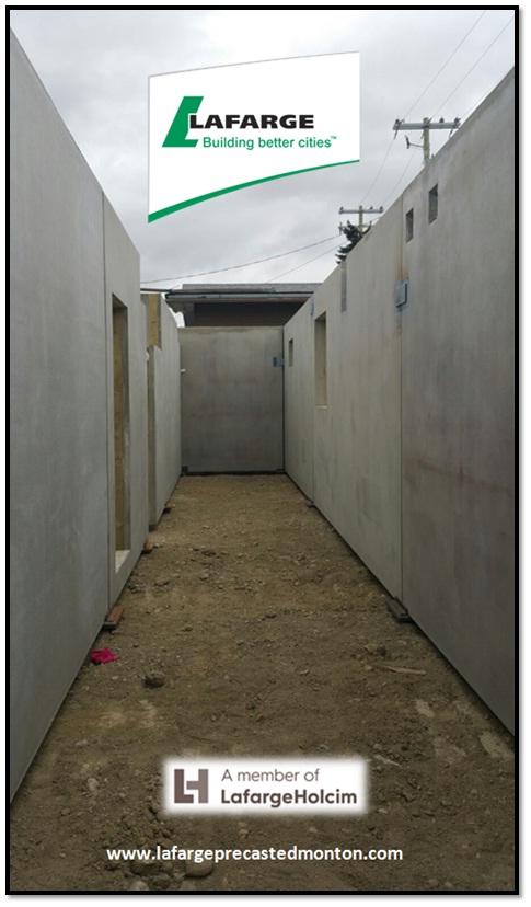 Lafarge Precast Concrete Insulated Wall Panel System Erected Alberta