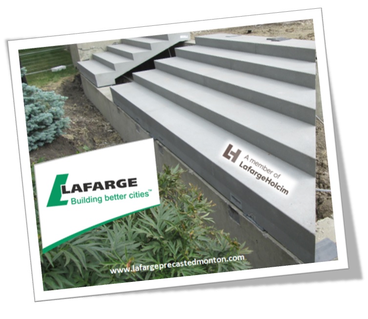 Lafarge Precast Edmonton Concrete Precast Stair Installation