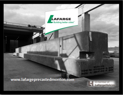 Lafarge Pre-stressed precast concrete inverted T Beam Edmonton