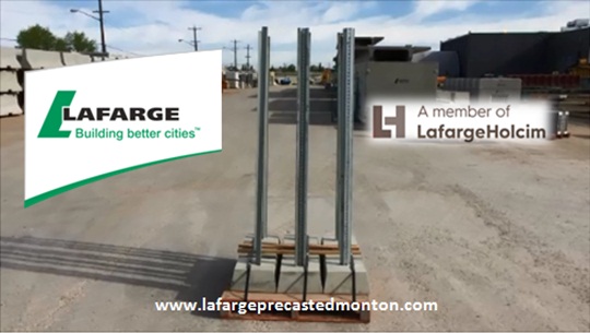 Concrete Sign Posts Lafarge Precast Edmonton Alberta