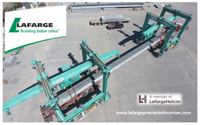 Lafarge Precast Edmonton Precast Bridge Girder Shipping and Handling