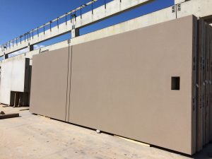 Architectural sandblasted precast wall panels by lafarge Precast Edmonton for LOWES