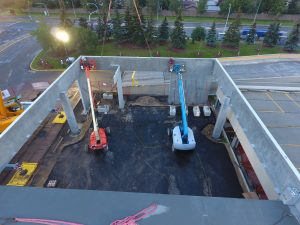 Lafarge Precast Edmonton concrete parkade installation west edmonton mall alberta