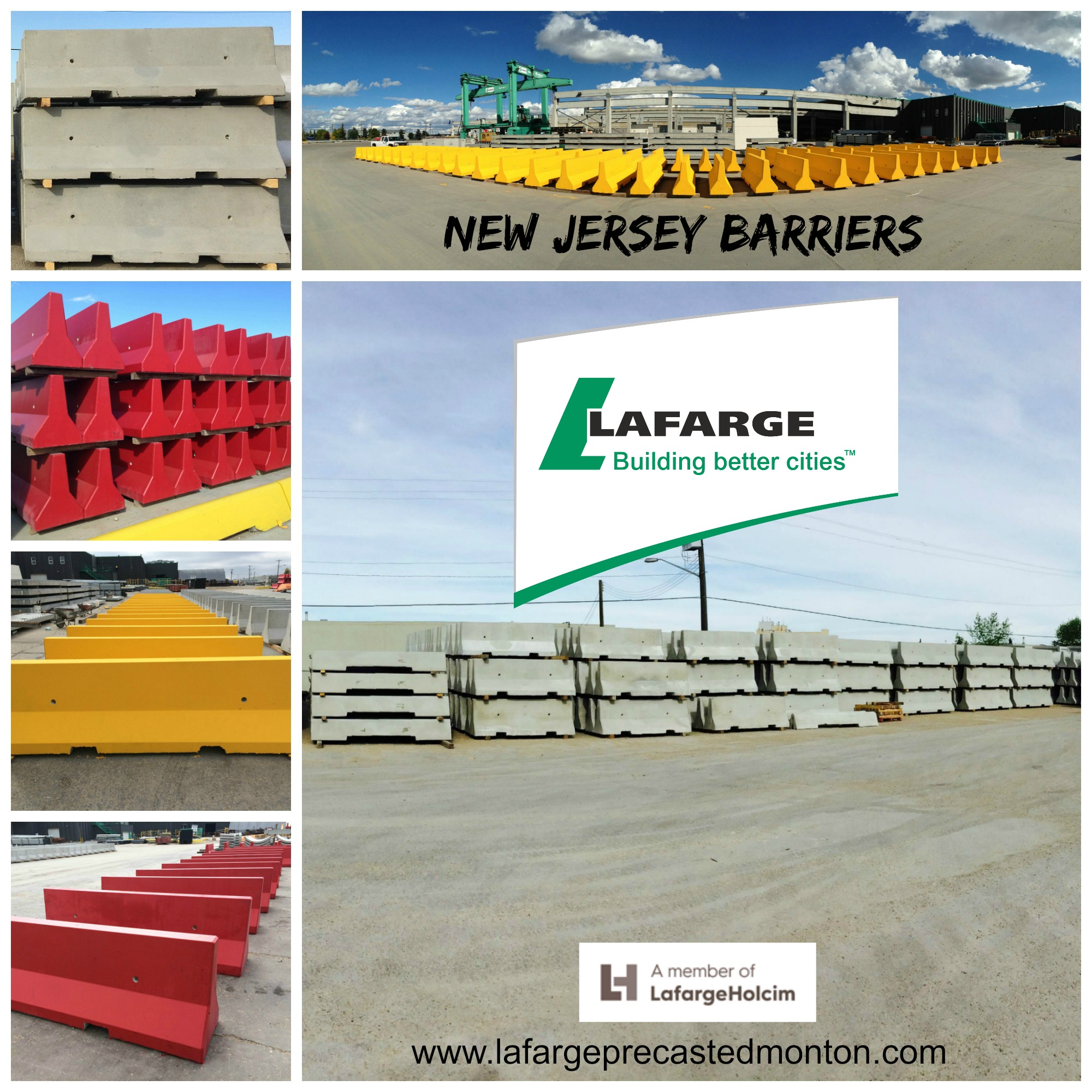 Road barriers Edmonton by Lafarge Precast Edmonton