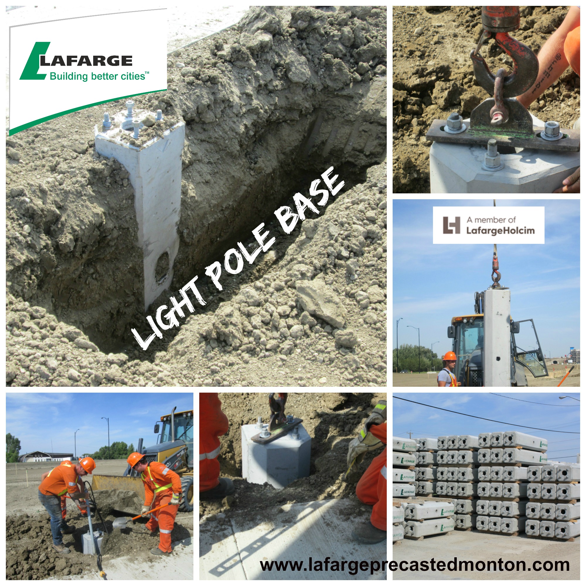 Precast concrete post bases Edmonton by Lafarge Precast Edmonton Alberta