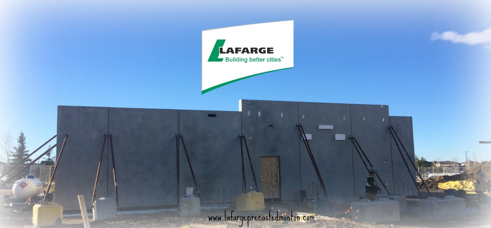 Concrete wall construction by Lafarge Precast Edmonton