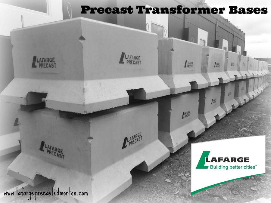 Electrical utility bases Alberta by Lafarge Precast Edmonton