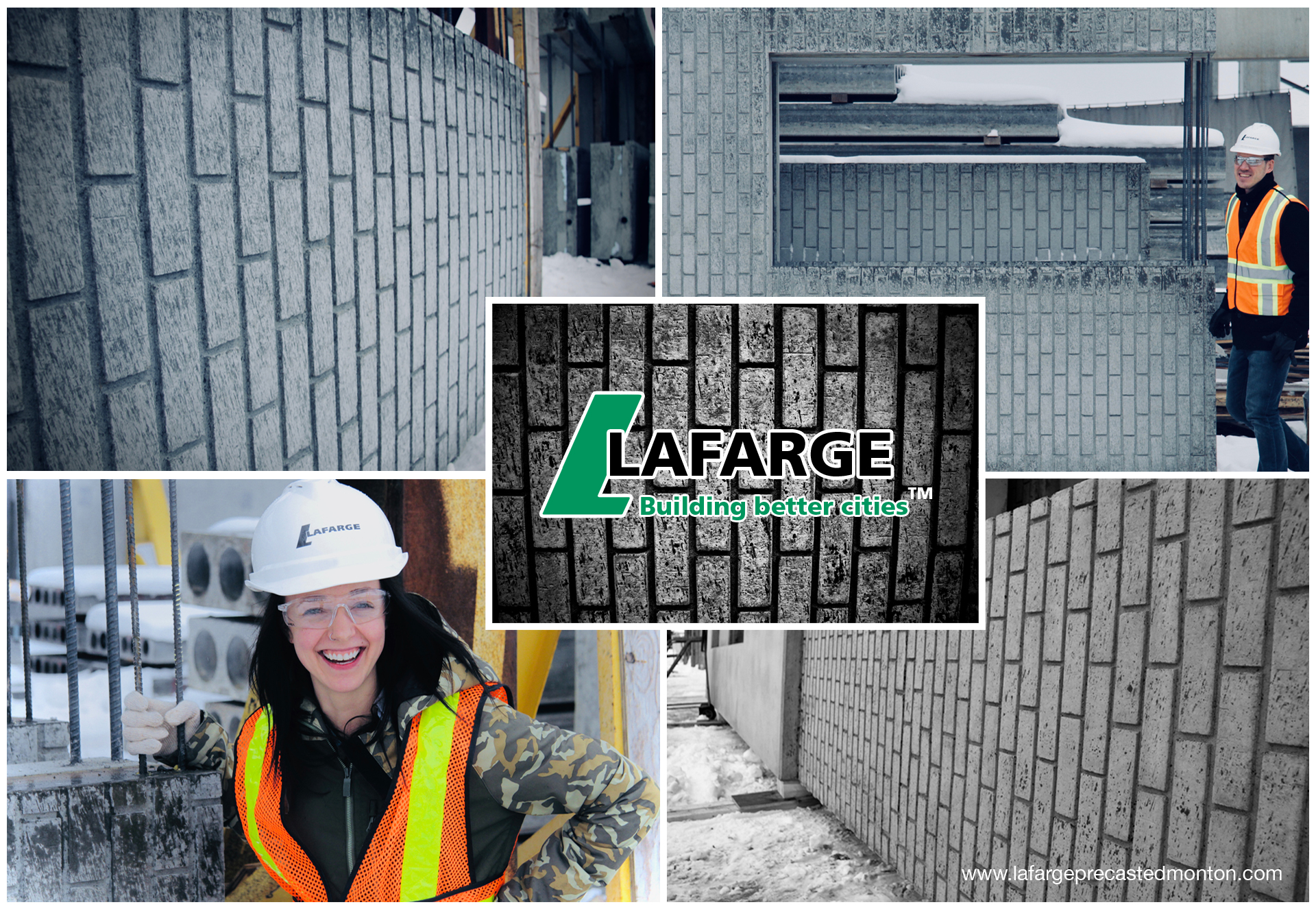Wall panel formliner system installations by Lafarge Precast Edmonton