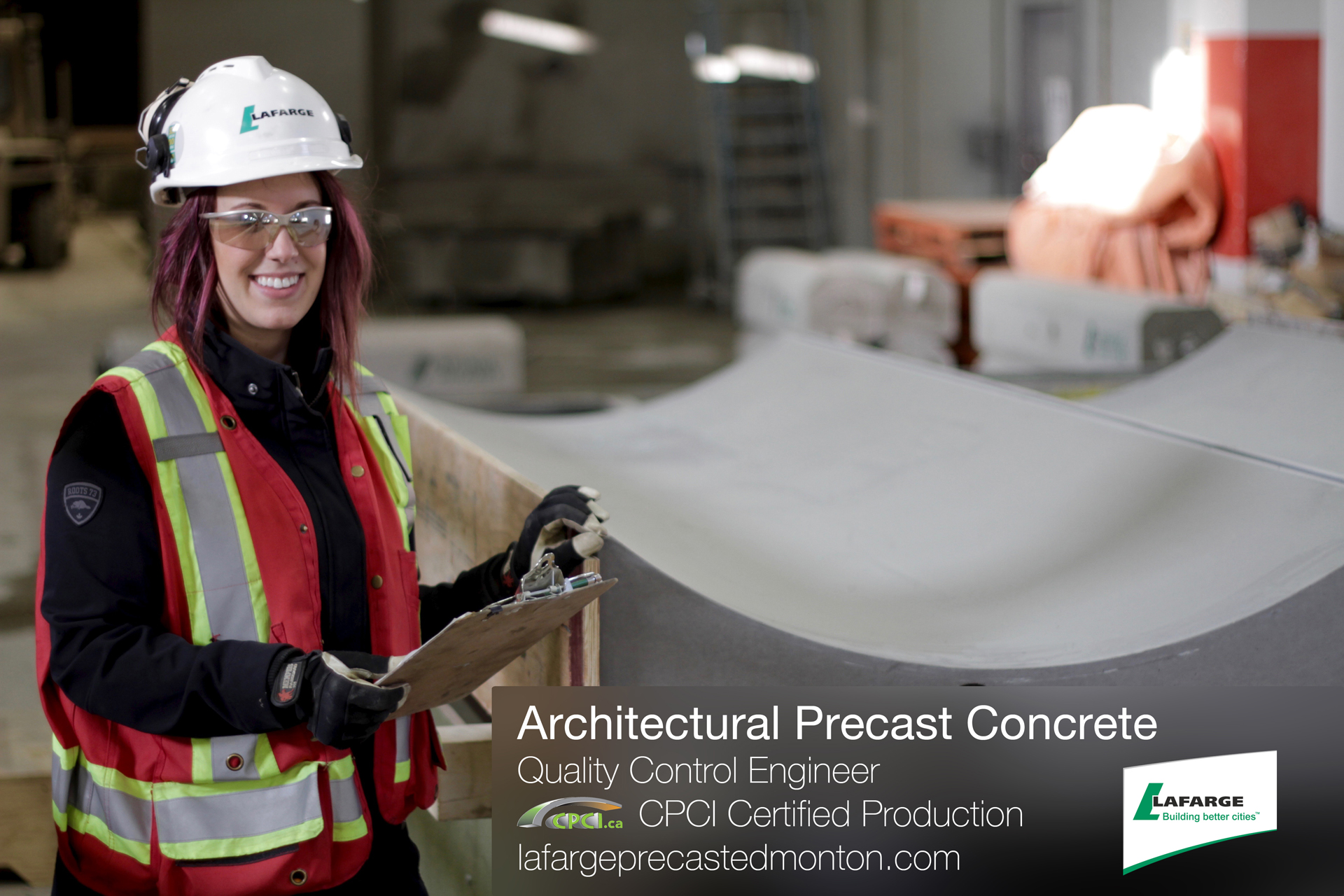 cement panels architectural quality control Lafarge Precast Edmonton