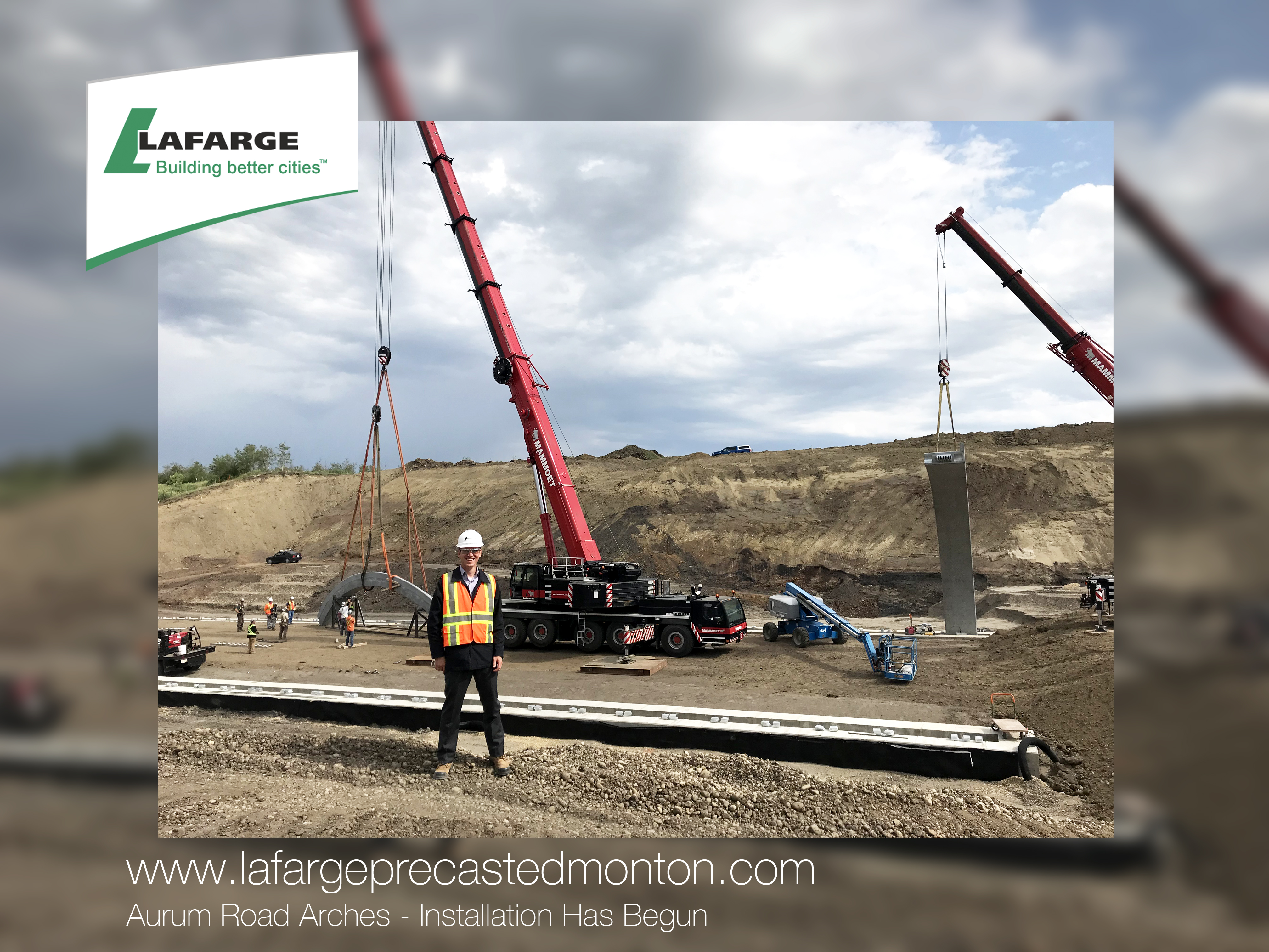 Precast concrete arches by Lafarge Precast Edmonton Western Canada