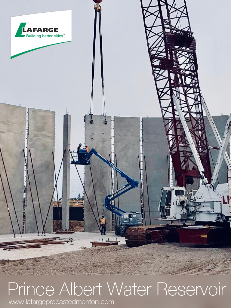 Lafarge Precast Edmonton Prince Alberta Tank Reservoir Water Infrastructure Concrete Cement Pre-fabricated