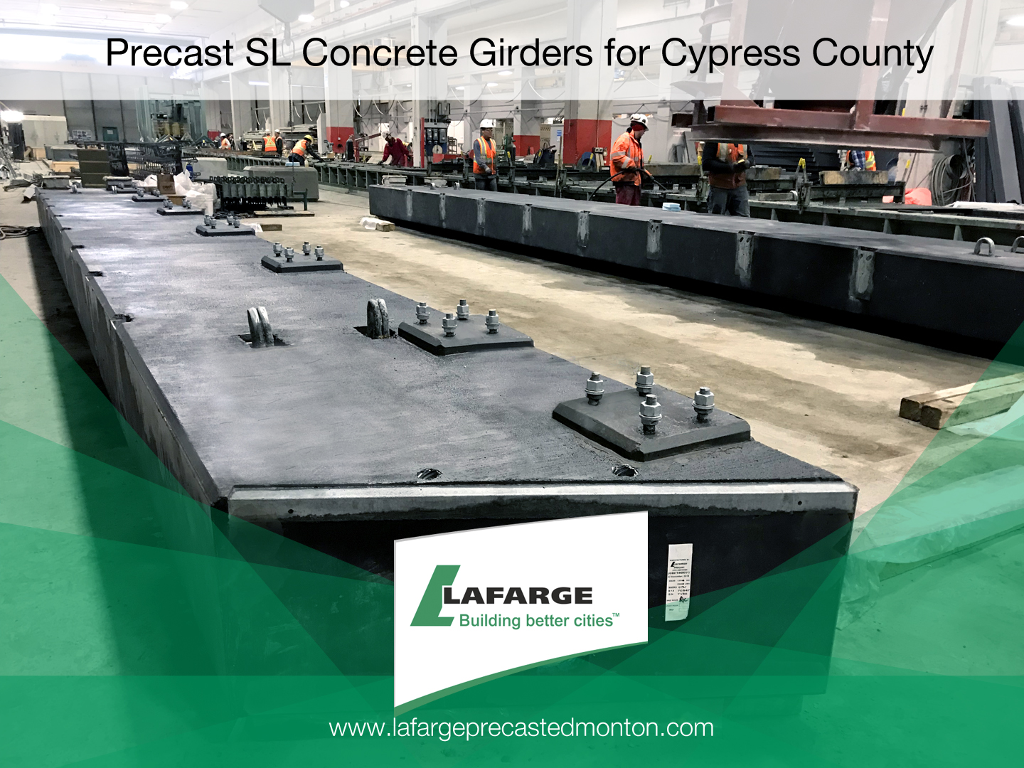 Cypress County precast concrete SL Girders by Lafarge Edmonton AB