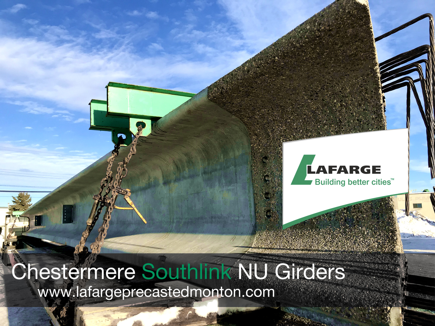 Chestermere precast concrete NU Girders by Lafarge Edmonton AB