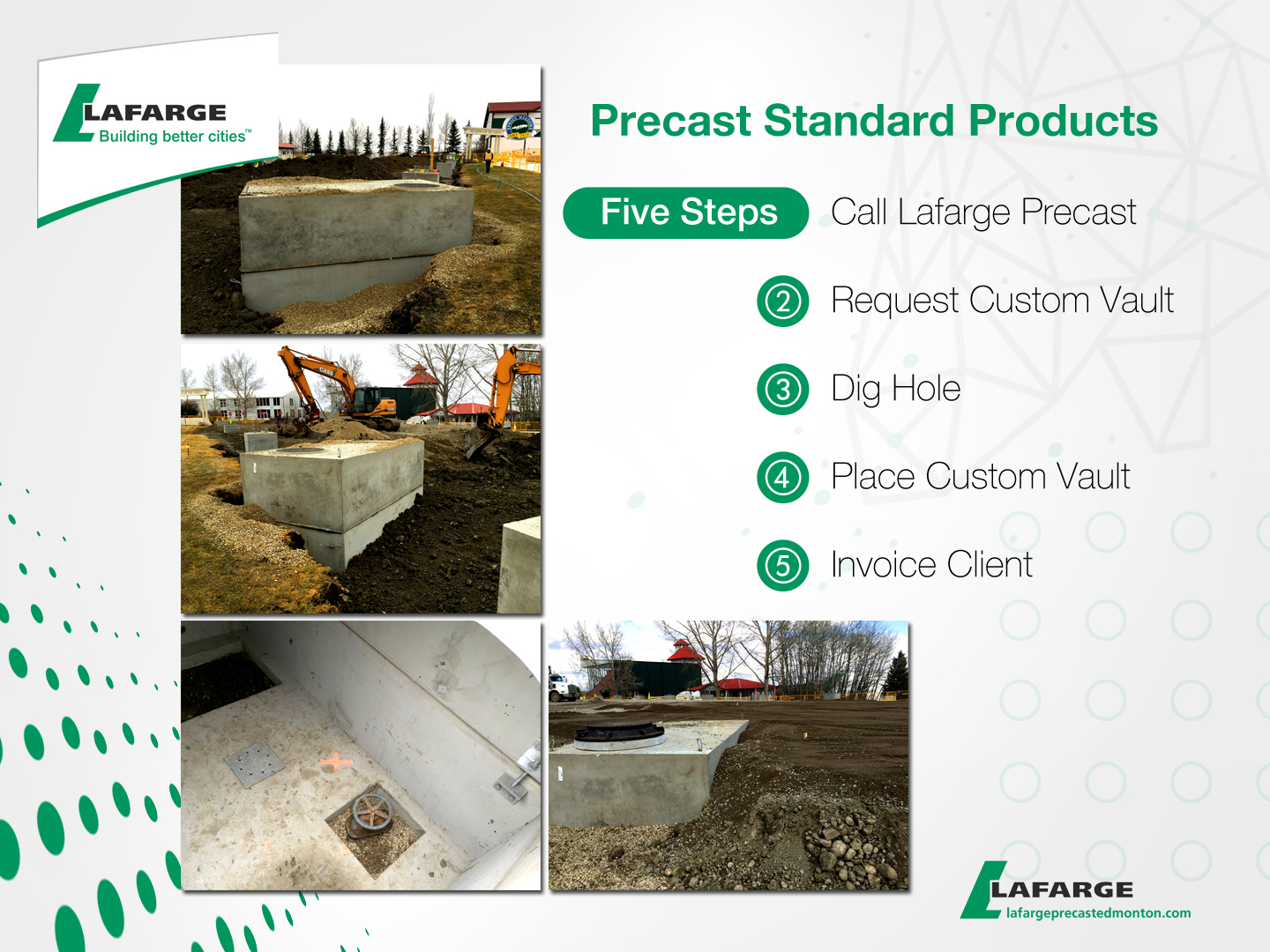 Lafarge Precast Edmonton vaults 1031 custom pullbox utility civil vault