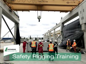 Lafarge Precast Edmonton Safety Training Rigging Concrete Hoisting Lifting Team