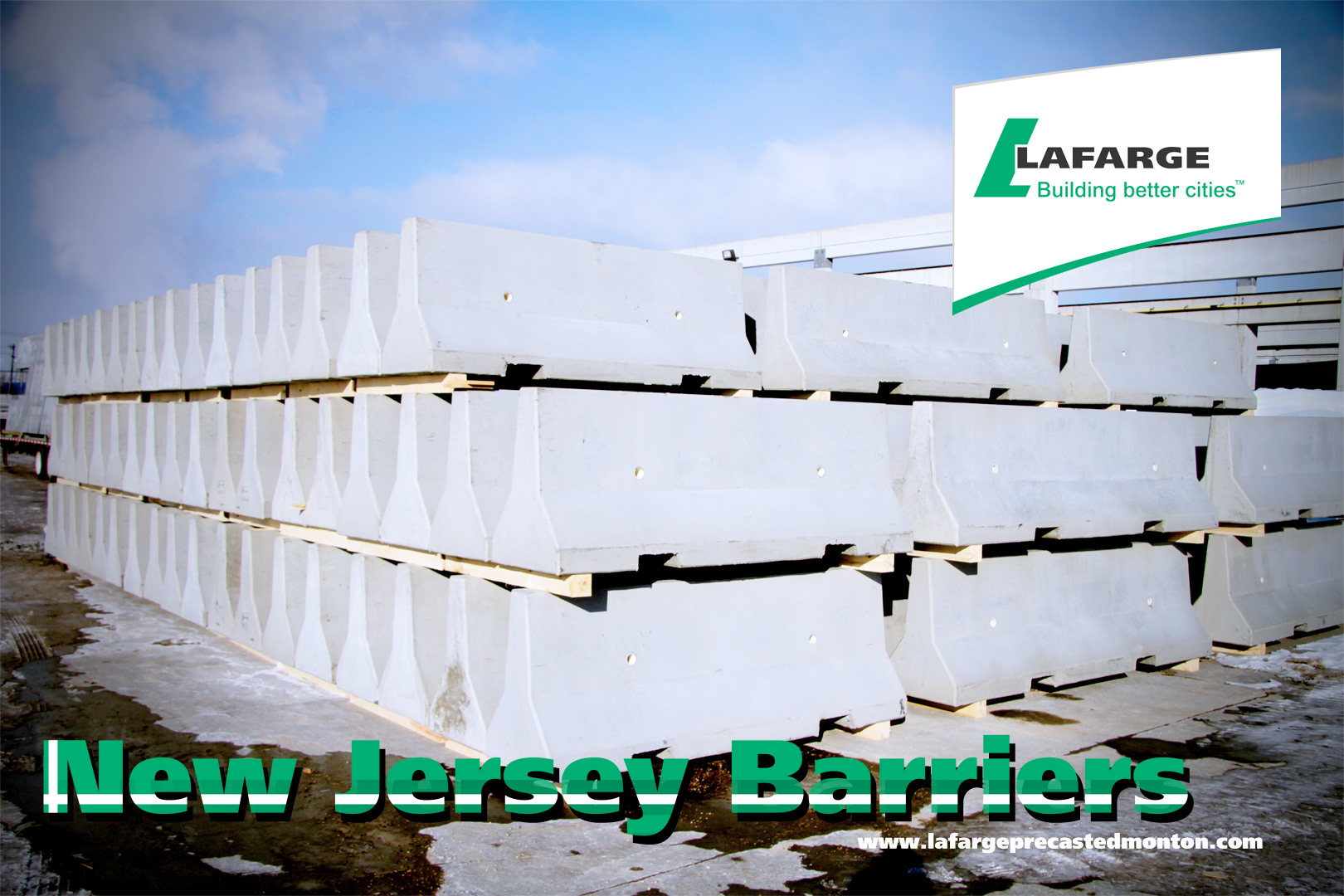 Lafarge Precast Edmonton New Jersey Barriers TL3 Dividers Highway Cement Blocks new jersey barrier 4030