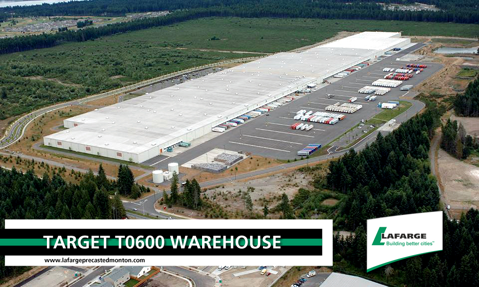 Largest warehouse Target Lafarge Precast Edmonton Panels Insulcore concrete