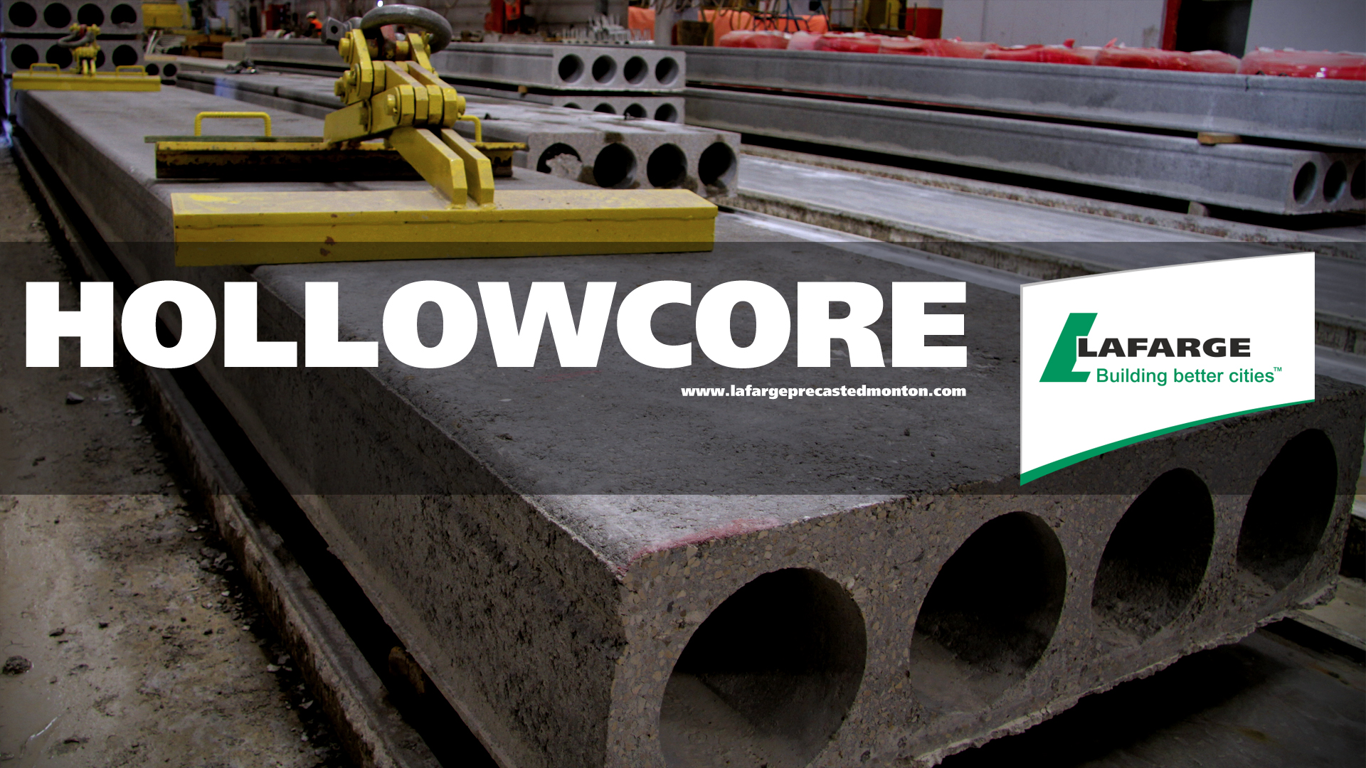 Hollowcore Slabs produced by Lafarge Precast Edmonton floor roof concrete