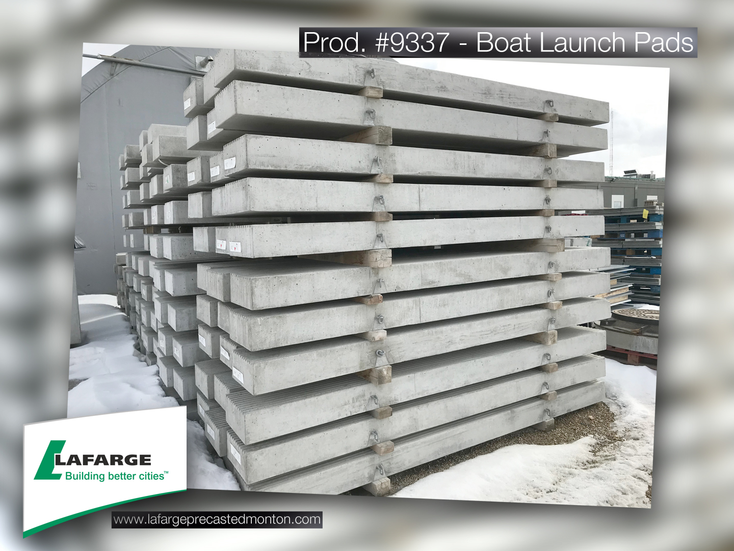9337 Construction boat launch pads Lafarge Precast Edmonton Concrete Products utility