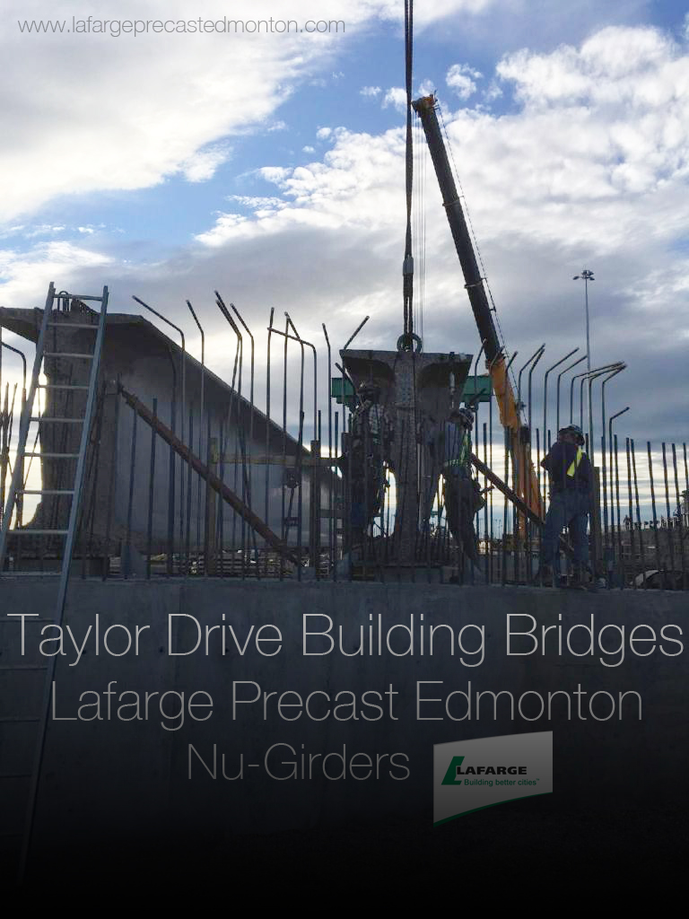 Taylor Drive Red Deer precast concrete Girders by Lafarge Precast Edmonton June